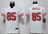 Women Nike San Francisco 49ers 85 Kittle Nike White Color Rush Vapor Untouchable Limited Jersey,baseball caps,new era cap wholesale,wholesale hats